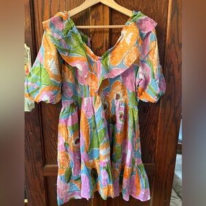 Banjanan Scorpio Mini Dress in Euphoric Bloom - size L